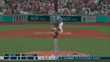 a baseball game is being played between the atlanta braves and the san diego padres