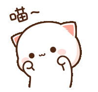 a white cat with a pink ear is covering its mouth with its hand .