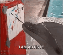 Painting GIF - Painting Dolphin I Am Artist GIFs