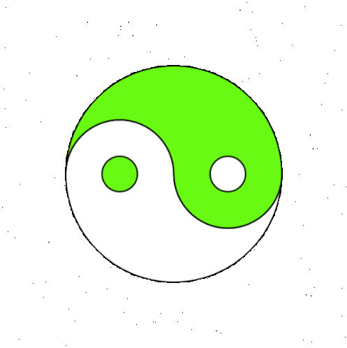 Ying Yang Green Sticker - Ying Yang Green Clockwise Stickers