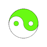 Ying Yang Green Sticker - Ying Yang Green Clockwise Stickers