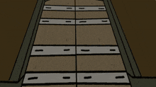 a cartoon drawing of a wooden floor with a light coming out of the bottom