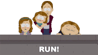 Run South Park Sticker - Run South Park Eric Cartman Stickers
