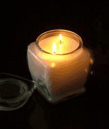 lit candle