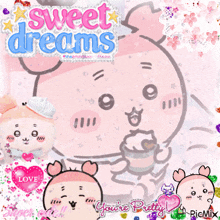 a picture of a pig with the words sweet dreams