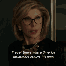 If Ever There Was A Time For Situational Ethics Its Now GIF - If Ever There Was A Time For Situational Ethics Its Now Diane Lockhart GIFs