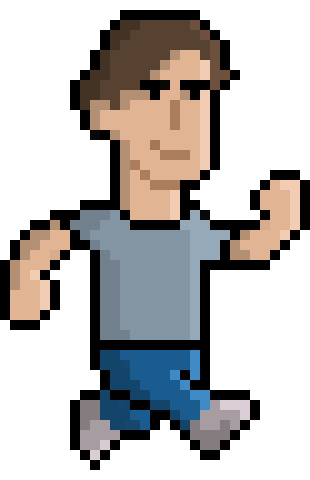 Animated Man Running Sticker - Animated Man Running Pixelated - Discover &  Share GIFs