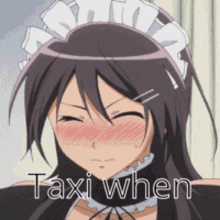 taxi when anime blush