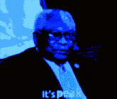a cartoon character with a lightning bolt on his head and the words it 's blue