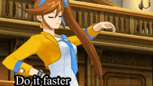Do It Faster Ace Attorney Athena GIF - Do It Faster Faster Ace Attorney Athena GIFs