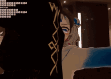 a computer screen shows a girl with a blue necklace and a sign that says colliders