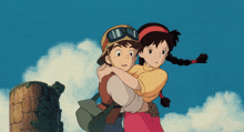 Castle In The Sky Pazu And Sheeta GIF