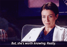 Greys Anatomy Amelia Shepherd GIF - Greys Anatomy Amelia Shepherd But Shes Worth Knowing Really GIFs
