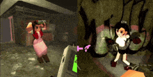 a screenshot of a video game with tifa and aer4th on the screen
