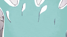 a cartoon of a hand reaching out towards another hand