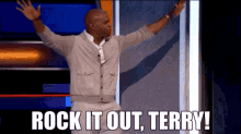 Rock It Out Terry GIF - Terry Crews Rock It Out Worlds Funniest GIFs