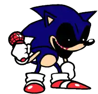 a cartoon of a sonic the hedgehog with a microphone in his hand .