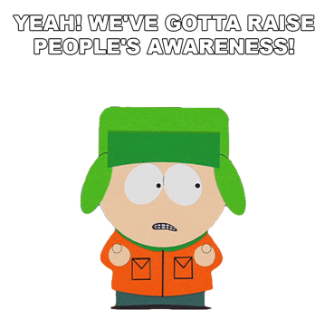 Yeah Weve Gotta Raise Peoples Awareness Kyle Broflovski Sticker - Yeah Weve Gotta Raise Peoples Awareness Kyle Broflovski South Park Stickers