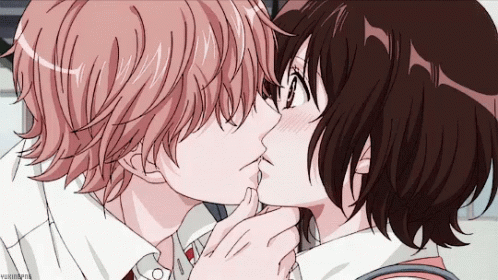 Wolf Girl And Black Prince Kiss GIF - Kiss Anime Love - Discover & Share  GIFs