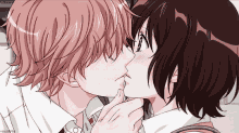 Wolf Girl And Black Prince Kiss GIF - Kiss Anime Love GIFs