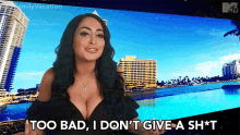 I Dont Give A Shit Too Bad GIF - I Dont Give A Shit Too Bad Angelina GIFs