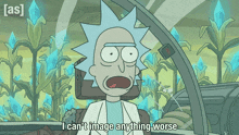 a cartoon of rick and morty says i can t image anything worse