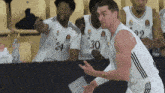 a basketball player wearing a number 30 jersey