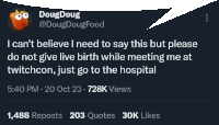 Dougdoug Twitter Sticker - Dougdoug Twitter Birth Stickers