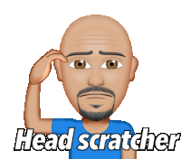 Bald Man Head Sticker - Bald Man Head Head Scratch Stickers