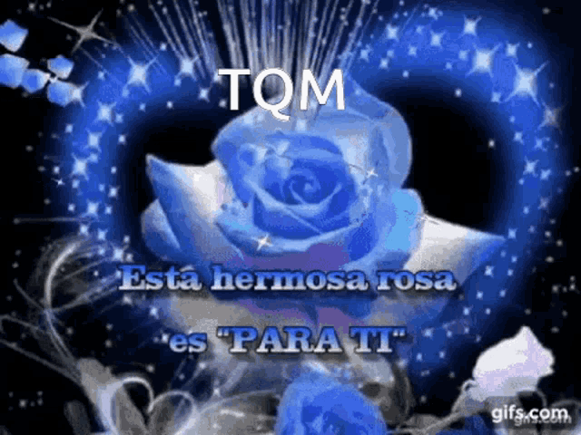 Tqm Rosa Azul GIF - Tqm Rosa Azul Blue Rose - Discover & Share GIFs