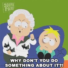 Why Dont You Do Something About It Grandma Stotch GIF - Why Dont You Do Something About It Grandma Stotch Butters Stotch GIFs