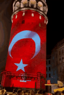 Galata Kulesi Turk Bayragi GIF - Galata Kulesi Turk Bayragi Turkiye GIFs