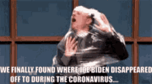 a man is wrapped in plastic and screaming .