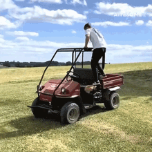 backflip people are awesome golf cart exhibitionist showoff