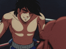 a man in a boxing ring with the words cheer me on okay on the bottom