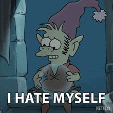 I Hate Myself Elfo GIF - I Hate Myself Elfo Nat Faxon GIFs