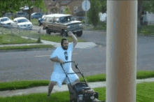 Hahahahaha GIF - Lawn Mower Dancing Getoutoftheway GIFs