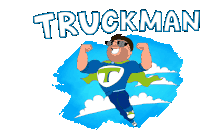 Truckman Superhero Sticker - Truckman Superhero Truck Driver Stickers