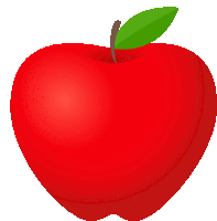 Red Apple Food Sticker
