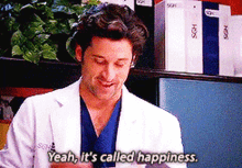 Greys Anatomy Derek Shepherd GIF - Greys Anatomy Derek Shepherd Yeah Its Called Happiness GIFs