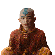 Meditating Aang Sticker - Meditating Aang Avatar The Last Airbender Stickers