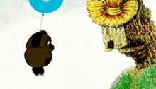 vinni pukh winnie the pooh bear hanging baloon blue baloon
