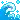 a pixel art of a wave in the ocean .