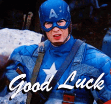 Good Luck Captain America GIF - Good Luck Captain America Salute GIFs