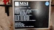 a computer monitor that says msi on the top