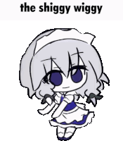 Sakuya Shiggy Wiggy Sticker - Sakuya Shiggy Wiggy Shiggy Stickers