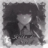 a picture of a girl with the name kafka de sol written above her