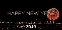 happy new year 2019 greetings fireworks