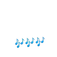 a row of blue music notes on a white background with a white background