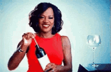 Wine Viola Davis GIF - Wine Viola Davis Celebrate GIFs